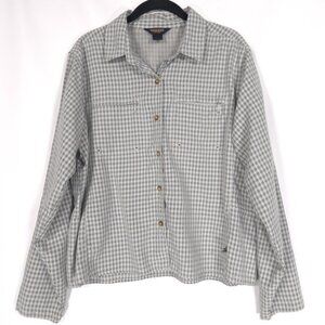 JOHN RICH & BROS WOOLRICH Women's Shirt Plaid No Size Tag LARGE Outdoor VINTAGE